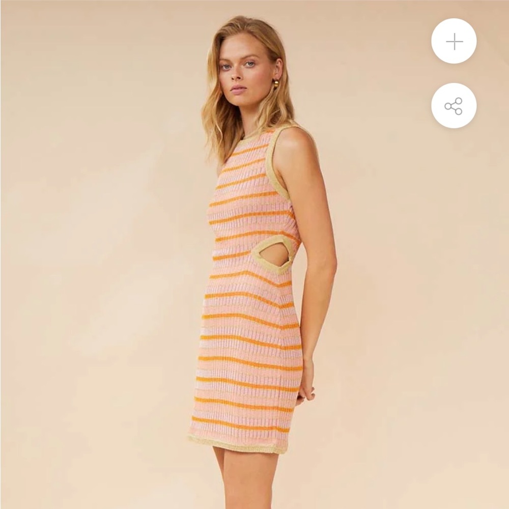 SUBOO Biba high neck cut out mini dress